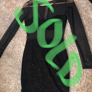 Black mesh dress